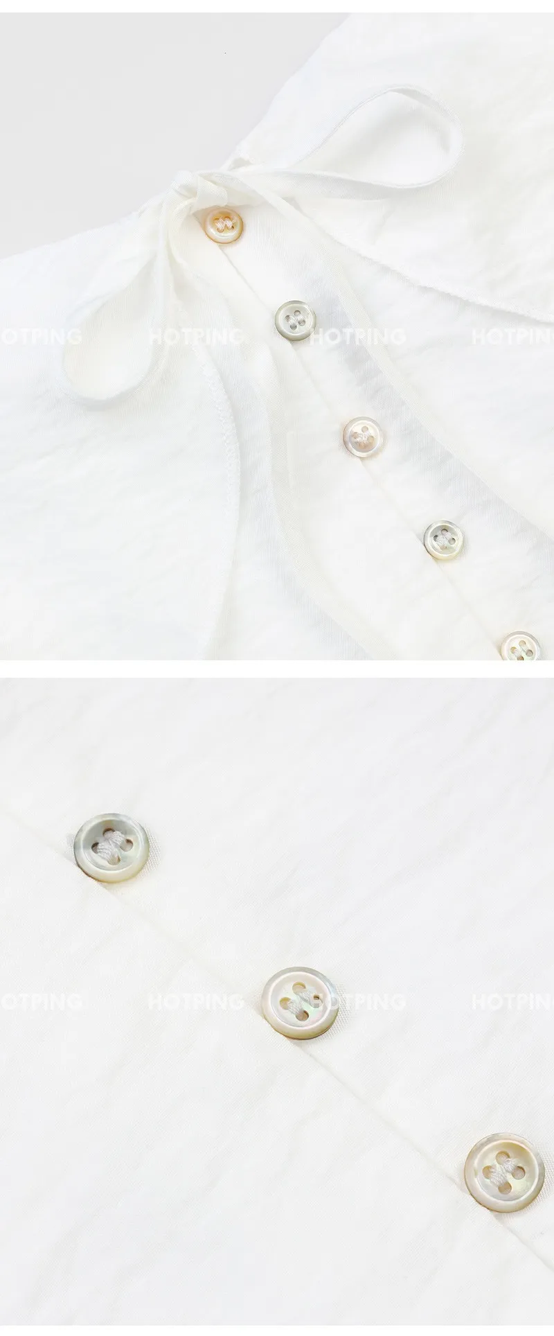 모뜨 프릴 리본 슬리브리스 블라우스