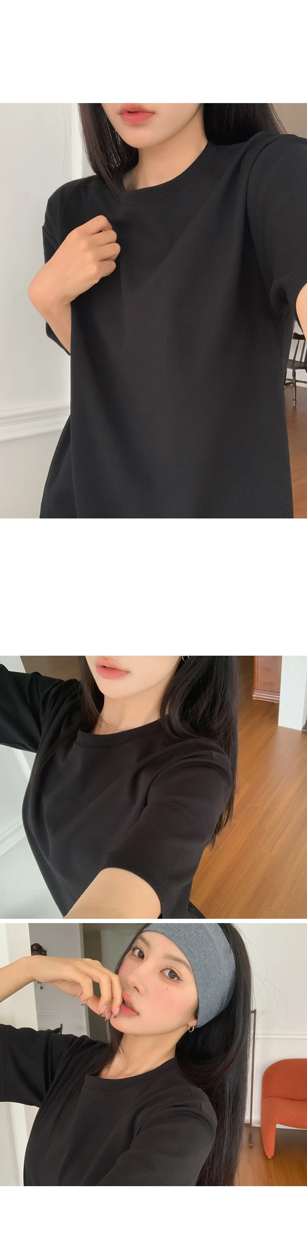 쿨링분또_롱 루즈핏 데일리 반팔 롱원피스