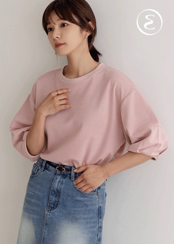 [MADE] 레이나 퍼프 절개 칠부 T