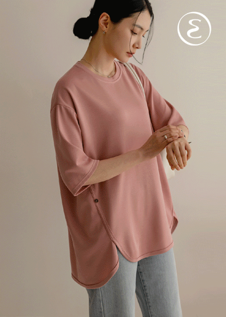 [MADE] 솔앤 언발 버튼 루즈 오부 T