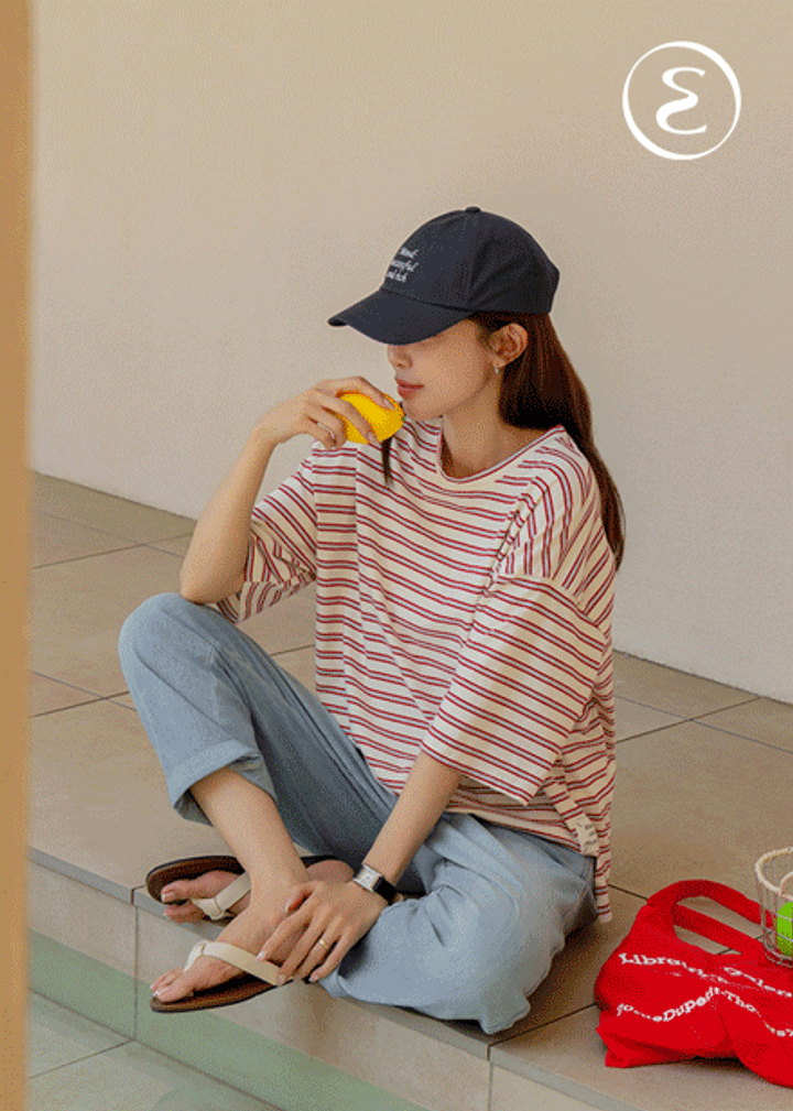 [MADE] 리오럽 스트라이프 루즈핏 반팔 T