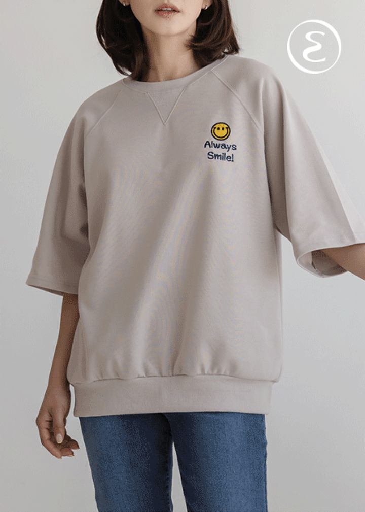 [MADE] 스마일 나그랑 반팔 맨투맨 T